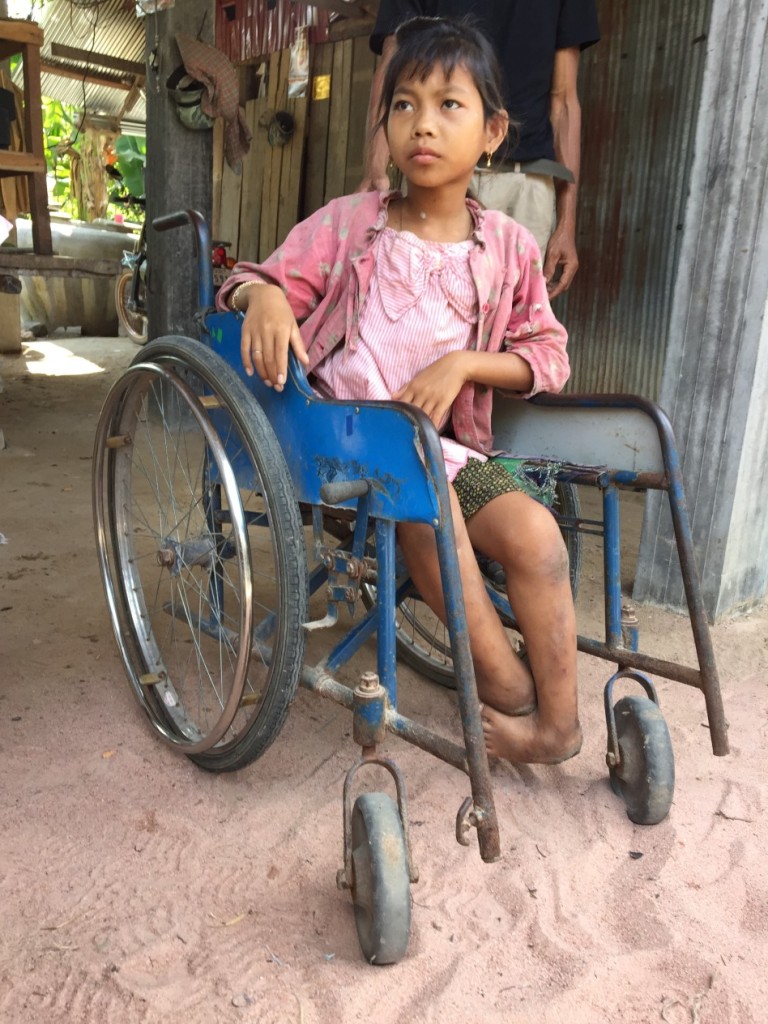 Poor person with disability living in Kampot province